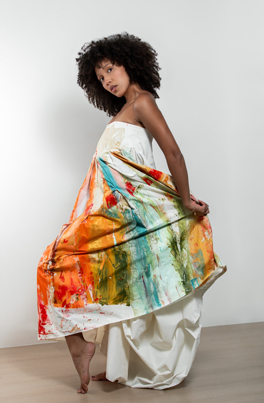 The stately Hue - Maxi Dress - Hand Painted