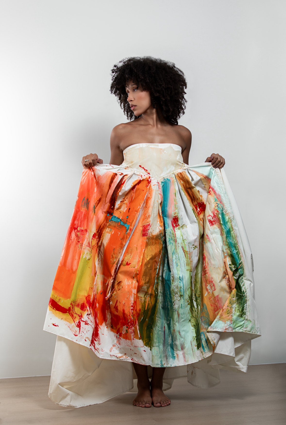 The stately Hue - Maxi Dress - Hand Painted